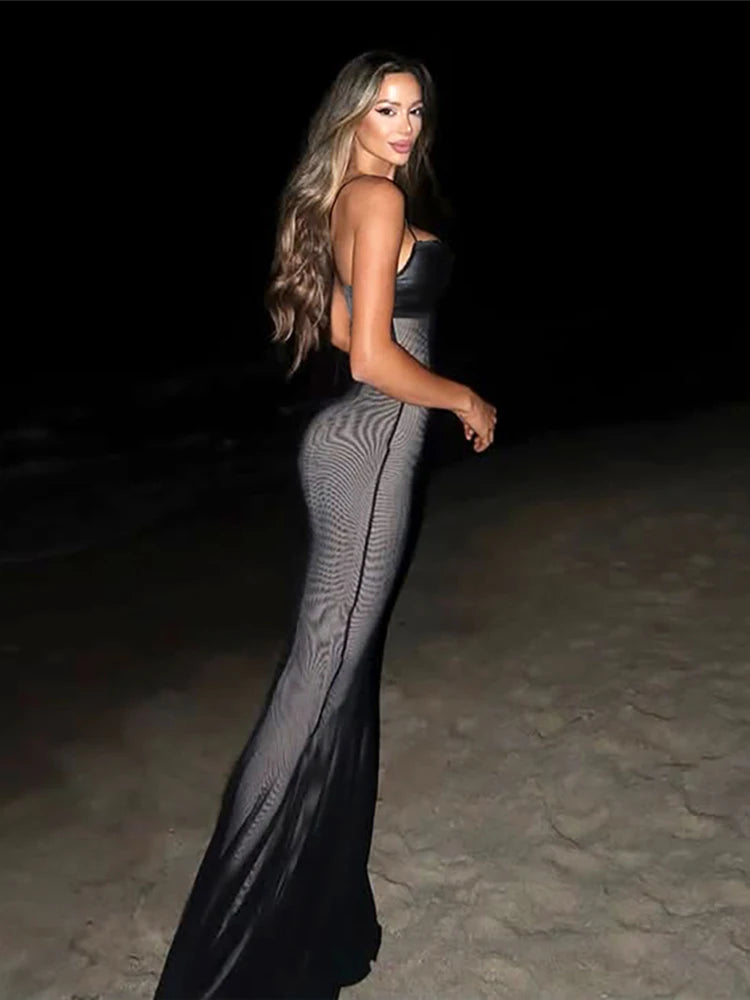 Victoria Leather Maxi Dress