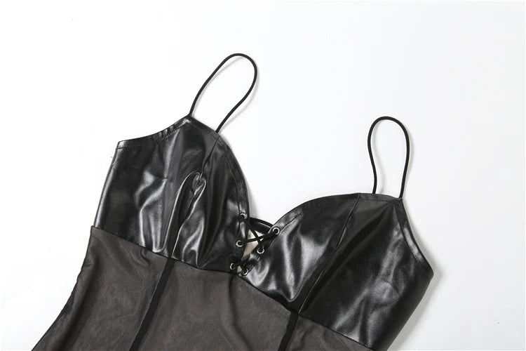 Victoria Leather Maxi Dress